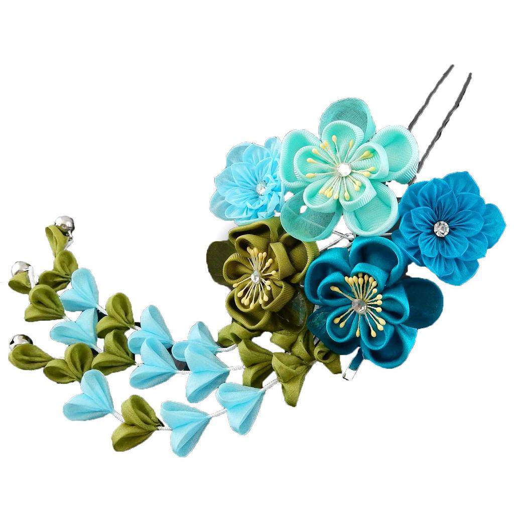 Hair Hanging Wisteria Hair Accessory Tsumami-zaiku Ornament, Coming-of-Age Ceremony, Wedding, Kimono, Yukata,