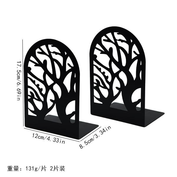 Shelves Decorative 1 Pairs,Tree Metal Bookends, Book Holder for Shelf,Unique Book Stoppers for Shelves,Home Decorative Book Ends
