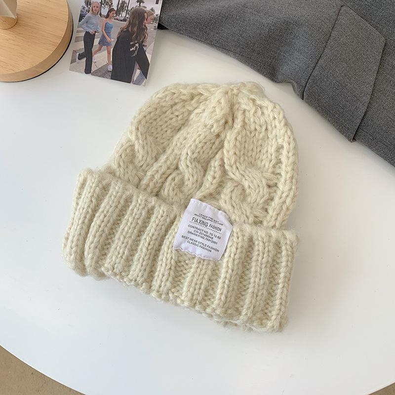 Knitted Woolen Hat for Women in Autumn and Winter Warm and Windproof  Japanese Style  High End Versatile Large Head Circumference  Pullover Hat