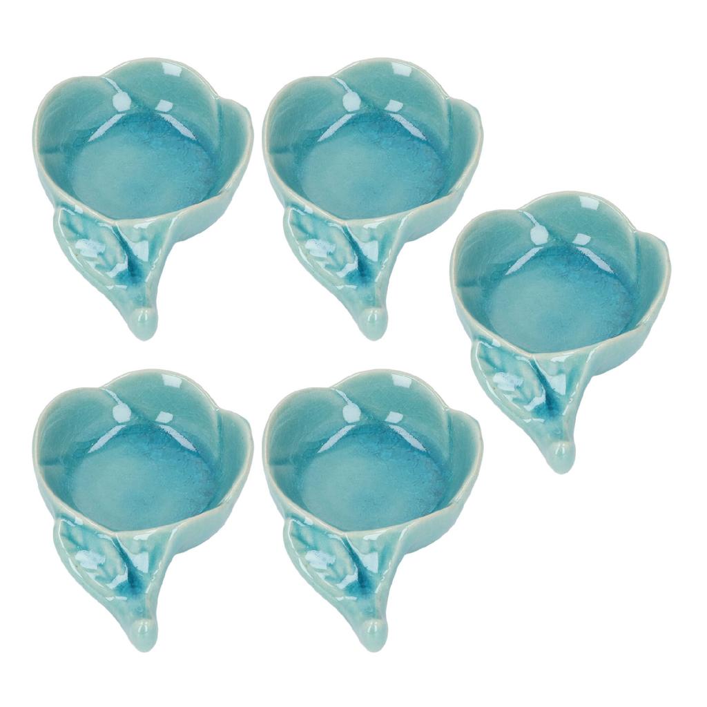 5pcs Ceramic Tealight Candle Holder Aromatherapy Burner Ceramic Dish Small and Exquisite Essential