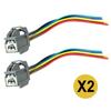 2pcs For Ford Transit Custom Tourneo Mk8 Mk9 2014 - 2025 Rear Tail Light Bulb Harness Connector Plug Loom Prewired 1829122
