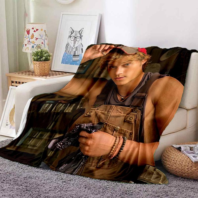 Coperta 3D Rudy Pankow Star JJ Maybank, Morbida Coperta Plaid per Casa Camera da Letto Letto Divano Picnic Viaggio Ufficio Coperta Regalo Bambini