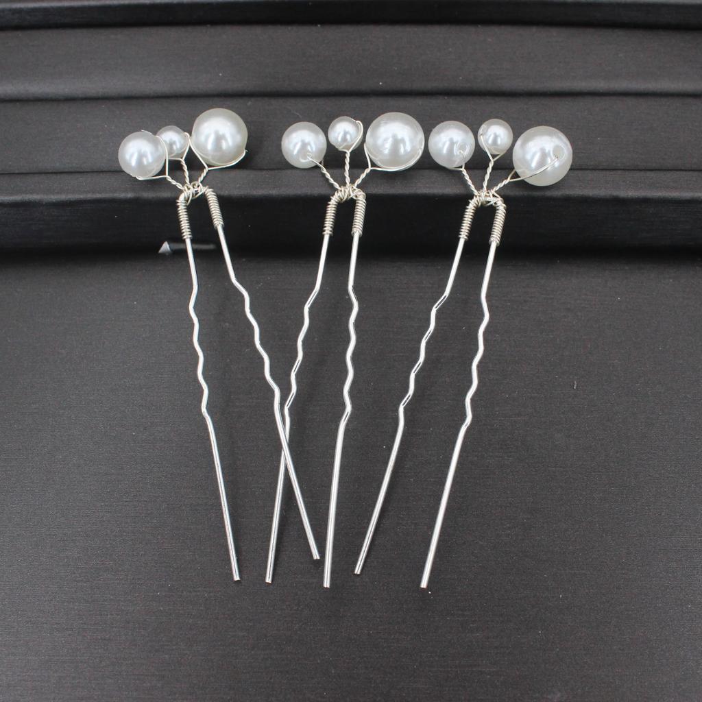 Women U-shaped Hairpin Pearl Barrette Clip Hairpins Leaf Bridal Hair Jewelry Accessories DIY Wedding Hairstyle Design Tools Gift