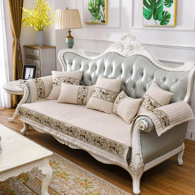 

Универсальная хлопковая и льняная подушка для дивана Four Seasons, тканевая подушка для сиденья, однотонная льняная салфетка для дивана, противоскользящая салфетка в стиле ретро, ​​синяя 70*70