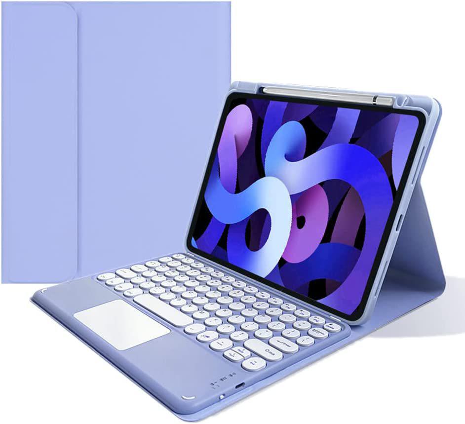 Bluetooth Touch Keyboard for Samsung Tab S9/S10/S7 FE Plus 12.4-inch & S6 Lite Protective Case
