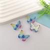 100PC Resin Accessories Transparent Butterfly Seories Patch Deco Parts DIY Children Jewel Keychain Scrapbooking