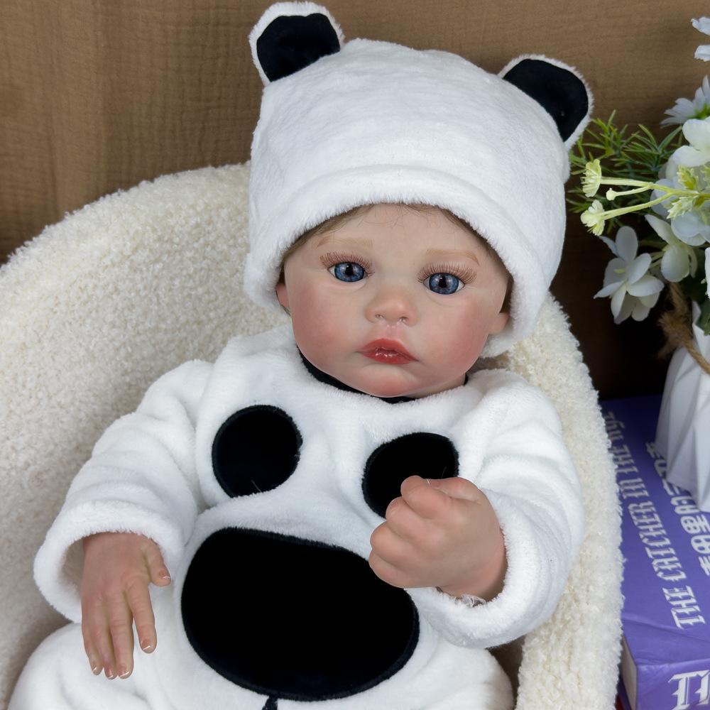 45 cm omyvatelná, realistická měkká, ručně malovaná Simulace Baby Reborn panenka Dětská hrací panenka