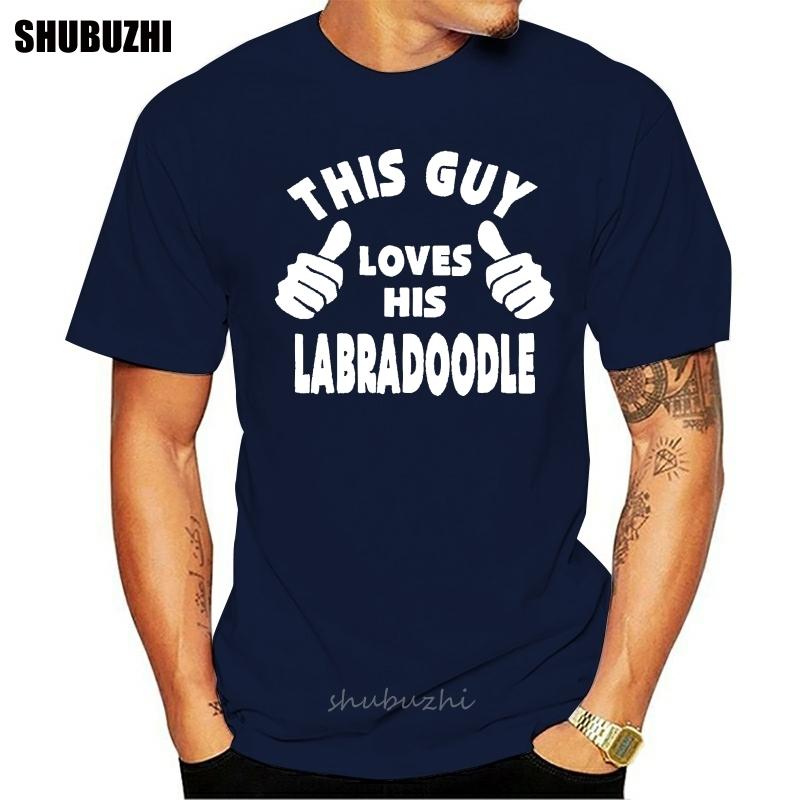 

This Guy Loves His Labradoodle Dog Pet Mens Funny Gift T Shirt Size S XXL fashion tshirt men cotton brand teeshirt S