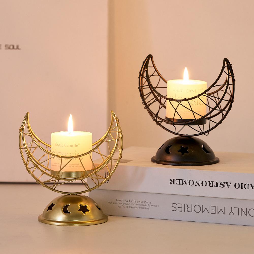 

Ручной аромакуритель в форме полумесяца для гостиной Moon Candlestick - Gold