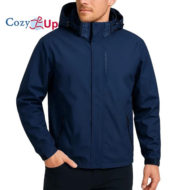 Mens Outdoor Waterproof Hooded Rain Jacket Lightweight Windproof Coat Ideal for Hiking Cycling and Casual Streetwear Top