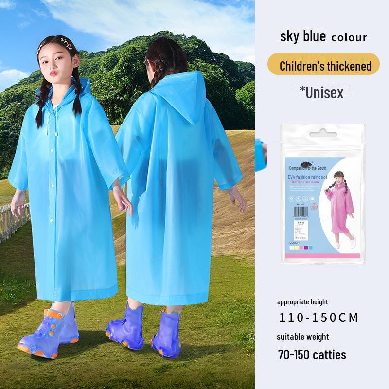 "Children's Full-Body Rainstorm-Proof Disposable Raincoat for Boys and Girls with Backpacks"