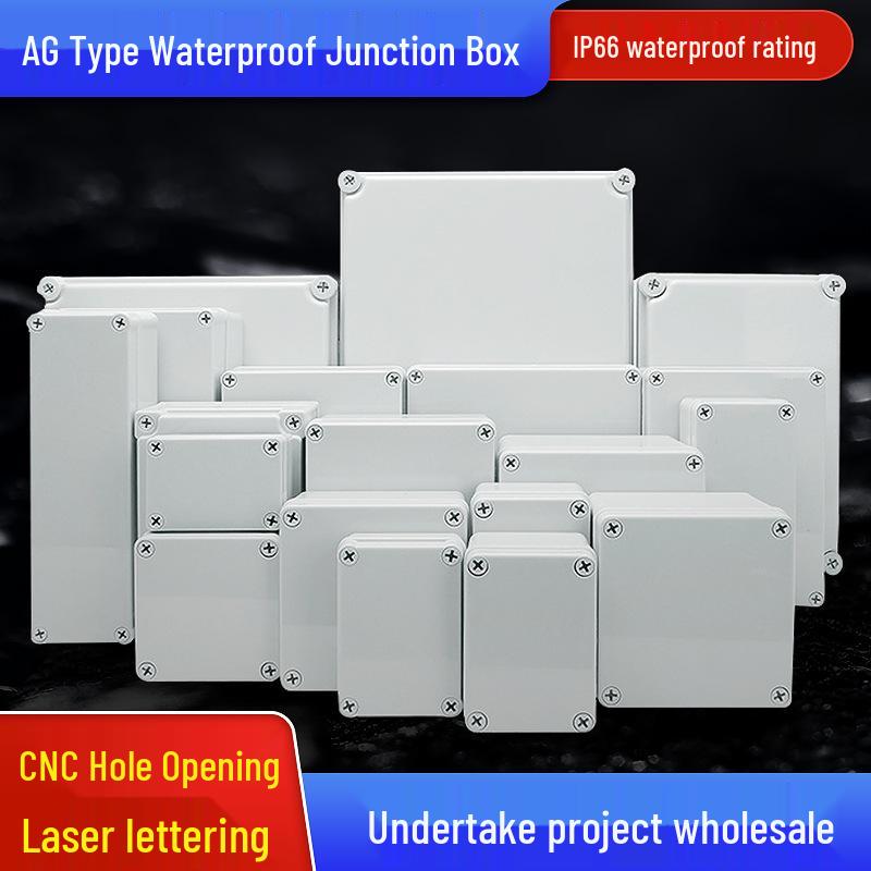 Outdoor Waterproof Cable Junction Box: Sealed Plastic Power Terminal & Instrument Distribution Box