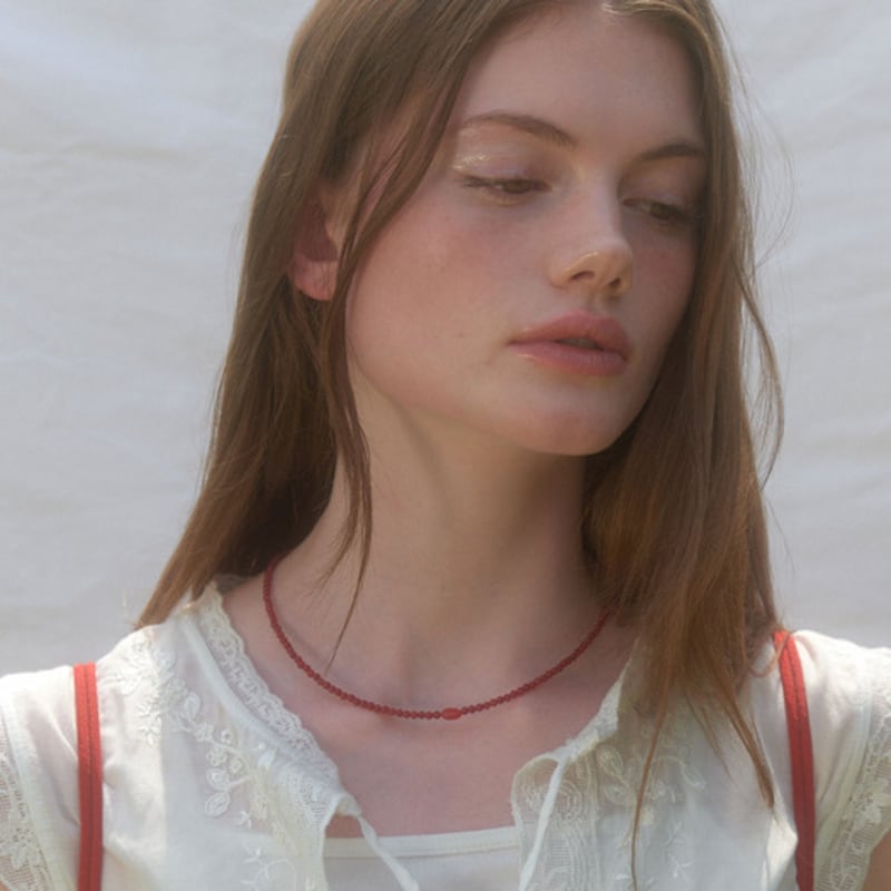 LOVE ME MONSTER Cherry Gem Necklace (L242MNK080)