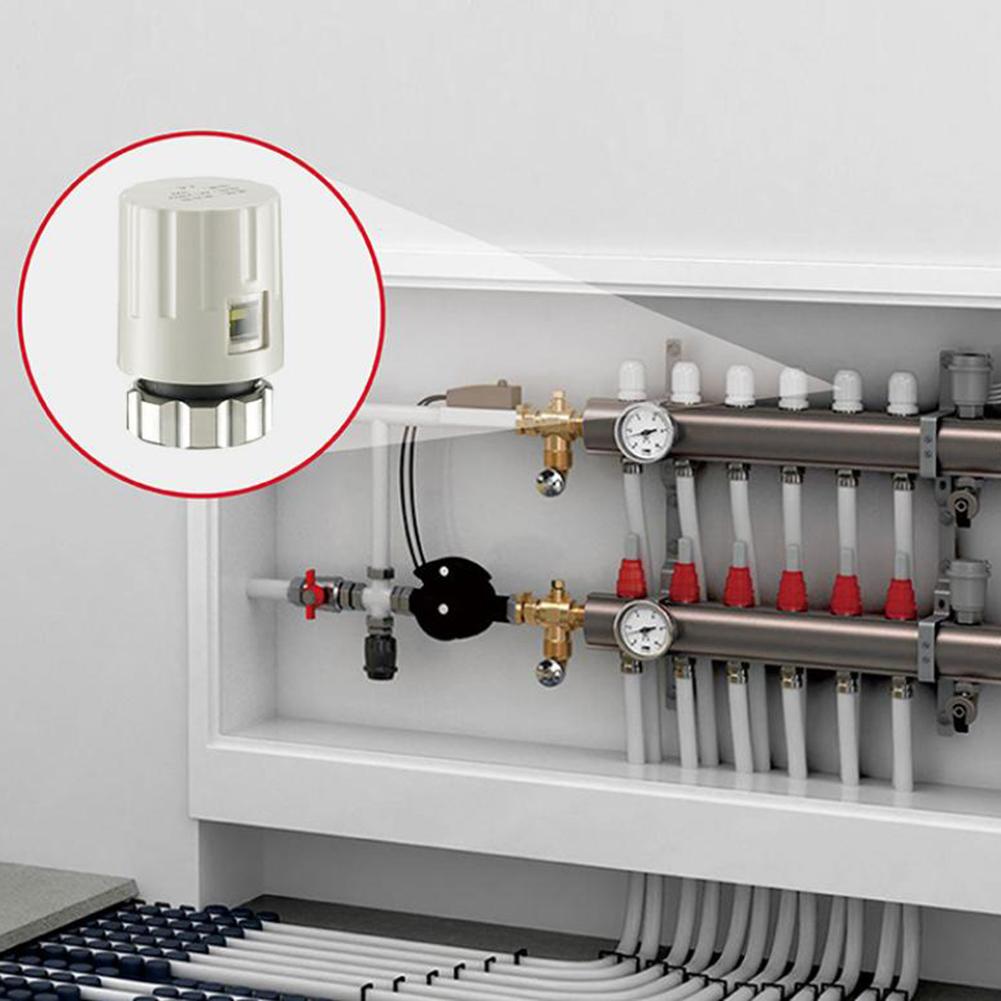 230V Heizungsventil Elektrischer Stellantrieb Hausheizungslösung Rissfestes Material Flammgeschütztes Design IP54 Schutz