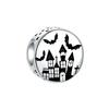 Halloween Copper Skull Charm Luminous Pumpkin Ghost Clown Bead Pendant Ring Necklace Bracelet Diy Jewelry Gift