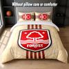Nottingham Forest Design Bett Bettwäsche-Set 1 Bettbezug + 2 Kissenbezüge Weich Atmungsaktiv Haushalt Bettwäsche