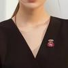 Festive Red Brooch, Exquisite Small Lucky Bag for Women, Corsage, High-end and Elegant Blessing Pin, Suit Accessory
