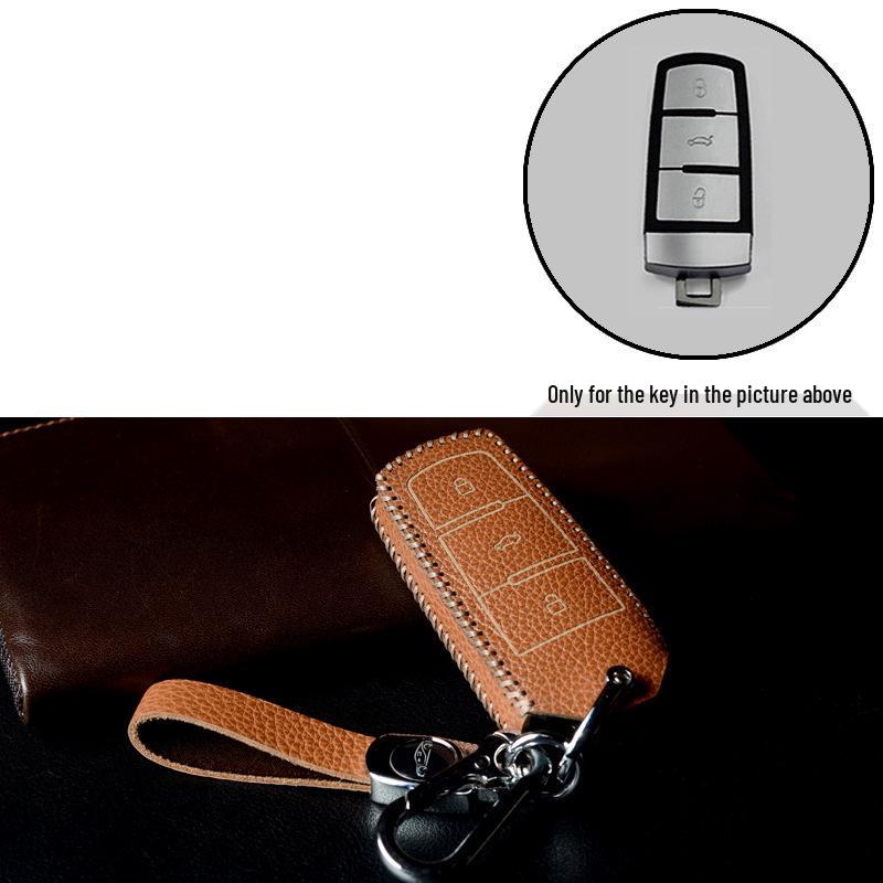 Volkswagen Key Protection Cover: Fits 21 Models, Including New Passat, Magotan, 330GTE, and B8B7 - Genuine Leather