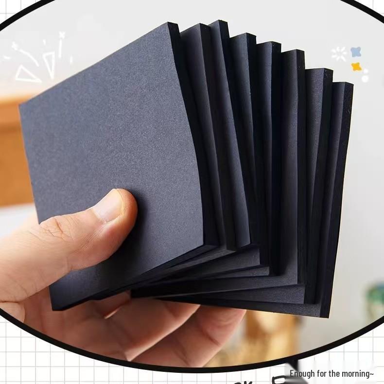 Creative Black Sticky Notes - Solid Color Memo Pad чёрный