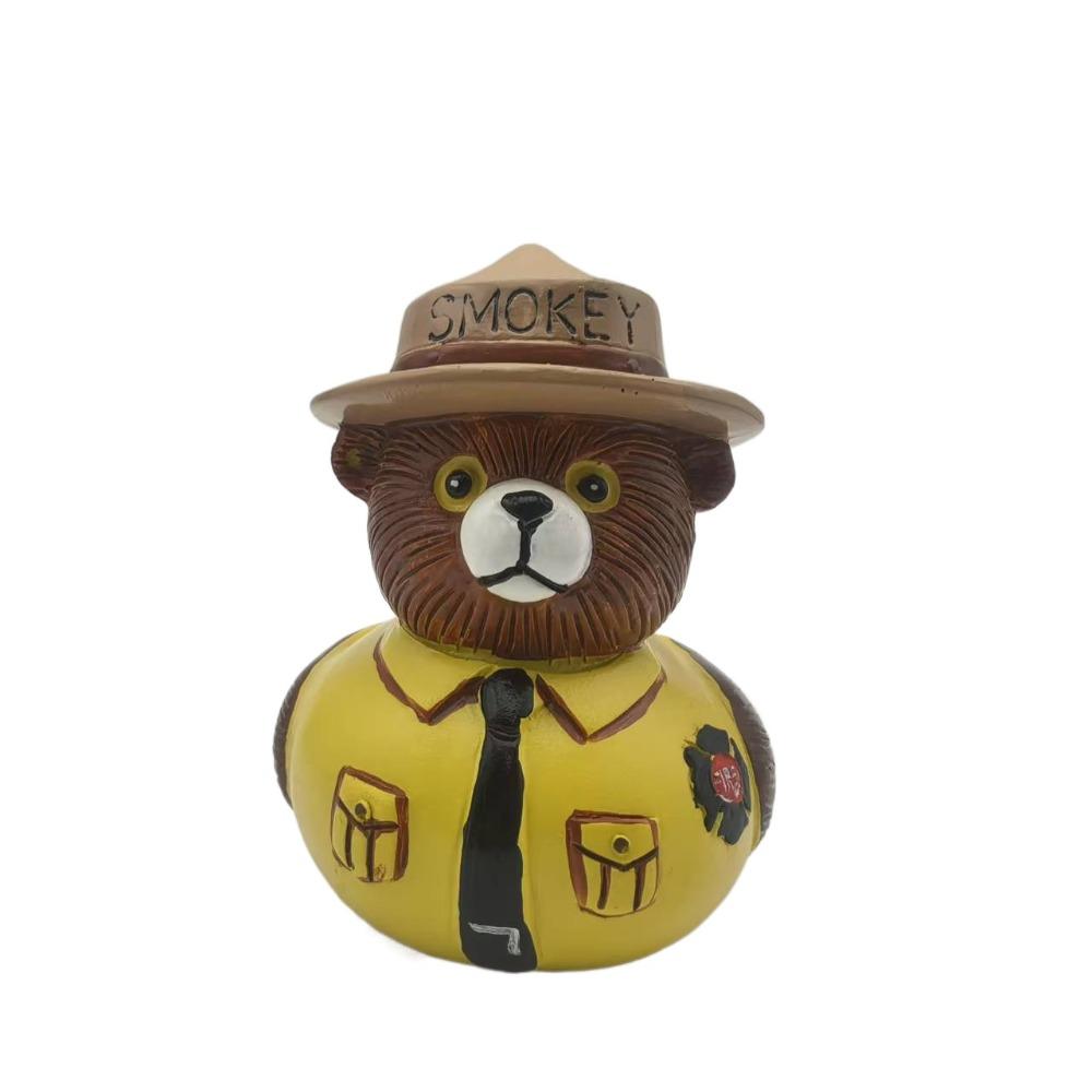 

Cartoon Animal Sculpture Resin Miniatures Figurine Bear Duck Statue Ornament Cabinet жёлтый