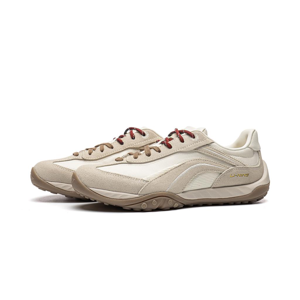 Li Ning Film Stream Casual Shoes Unisex Low Top Oyster Gray Ecru AGCW150-1