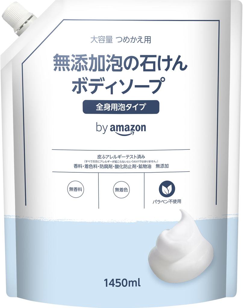 By Amazon Foam Soap Body Soap Large Capacity Refill 1450ml Additive-free (SOLIMO)