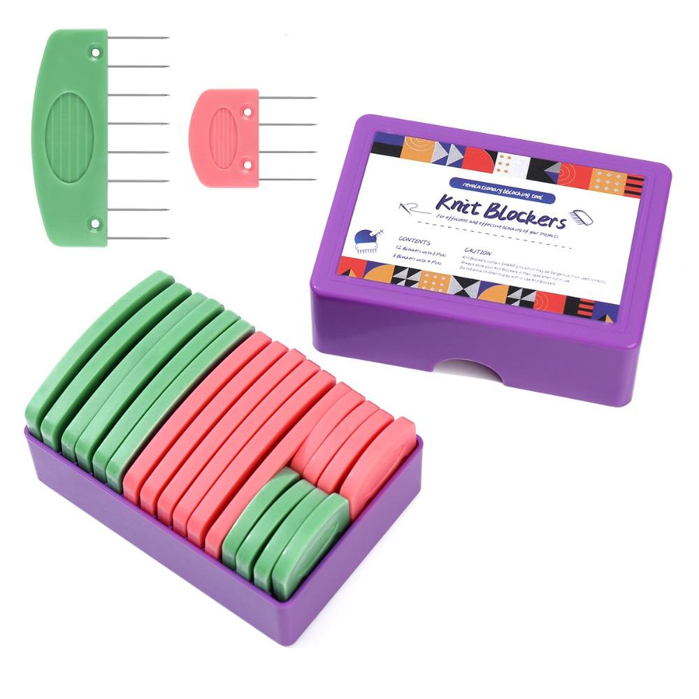 

Rust-Proof Knitting Blockers Set Stainless Steel Durable Knitting Sewing Tools Multiple Sizes Blocking Combs Crocheting Supplies