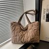 Street Style gesteppte Tragetasche für Damen, große Kapazität, mit Reißverschluss, für den täglichen Gebrauch