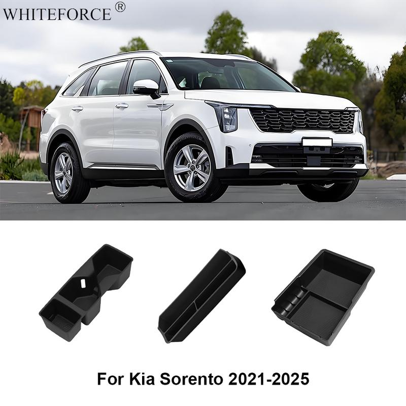 For Kia Sorento -2025 Center Console Water Cup Holder Center Console Armrest Storage Organizer Tidying Storage Box Accessory