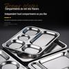 304 Stainless Steel Four-Compartment Cafeteria Tray