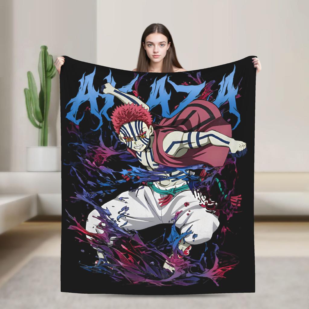 Shinobu Kochou Demon Slayer Blankets Fleece Kimetsu No Yaiba Japanese Devil's Blade Warm Throw Blankets for Sofa Bedding Throws