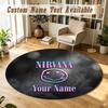 Round Rug Custom NameNirvana Pattern Non Slip Carpet Home Floor Decor