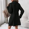 New Women's Double-Breasted Lapel Wool Coat