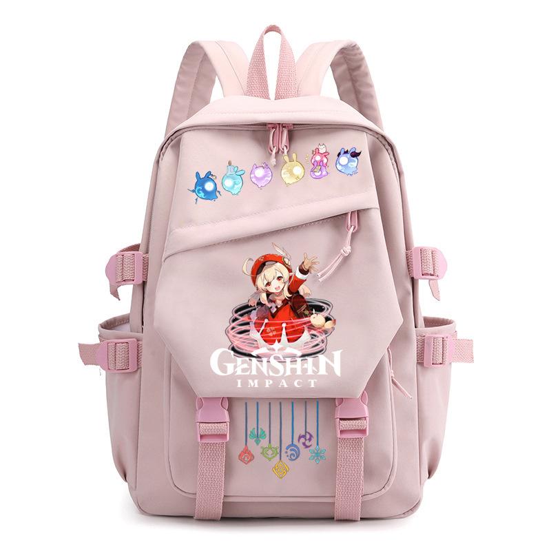 Mochila Escolar Estudante Viagem Caderno Presente para Crianças Bolsa Genshin Impact