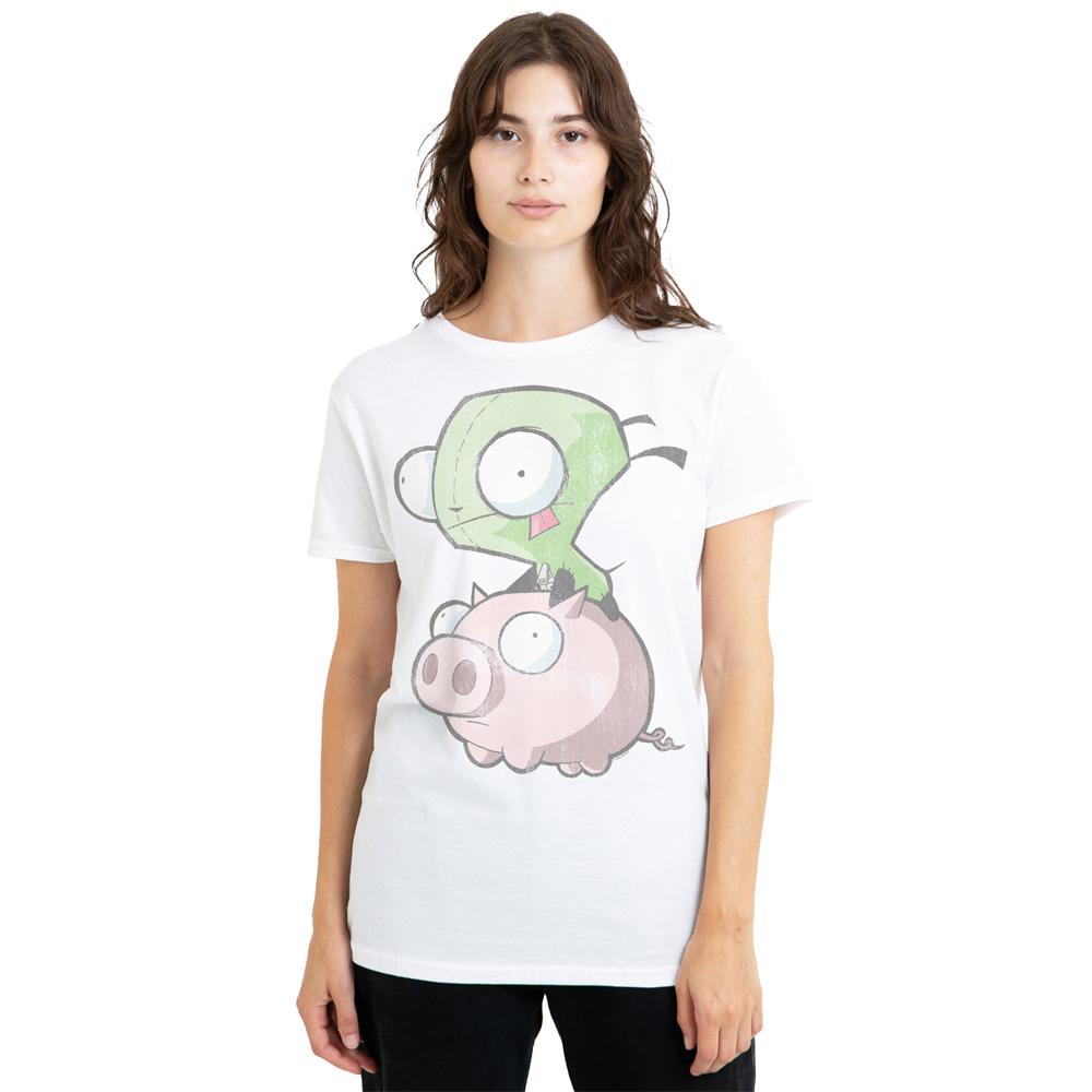 Invader Zim Unisex Adult Gir & Pig T-Shirt