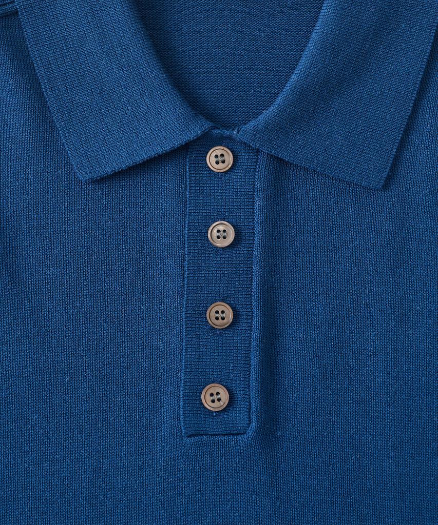 ANALOG MOOD Sepia Drop Short Sleeve Knit (Blue)