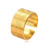 European Wide Band Retro Totem Pattern Adjustable Stainless Steel Ring for Men and Women Titanium Steel Jewelry