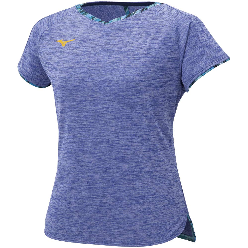 

Mizuno Dry Science Game Surf Size for Tennis and and Women s Shirt, 72MA1203, Blue, XS, Badminton, Moisture-Wicking Quick-Drying