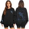 Women's Fashion Long Sleeve Print Round Neck Loose Pullover Sweater Top