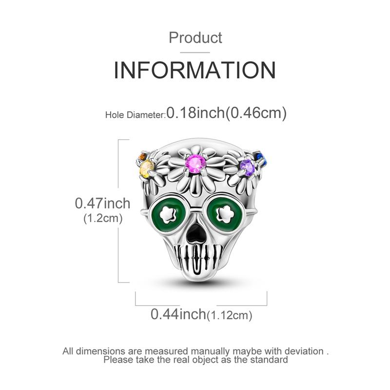 

Original Copper Halloween Skeleton Witch Bat Pumpkin Charms Beads Skull Dangle Fit Women Original Bangle Bracelet