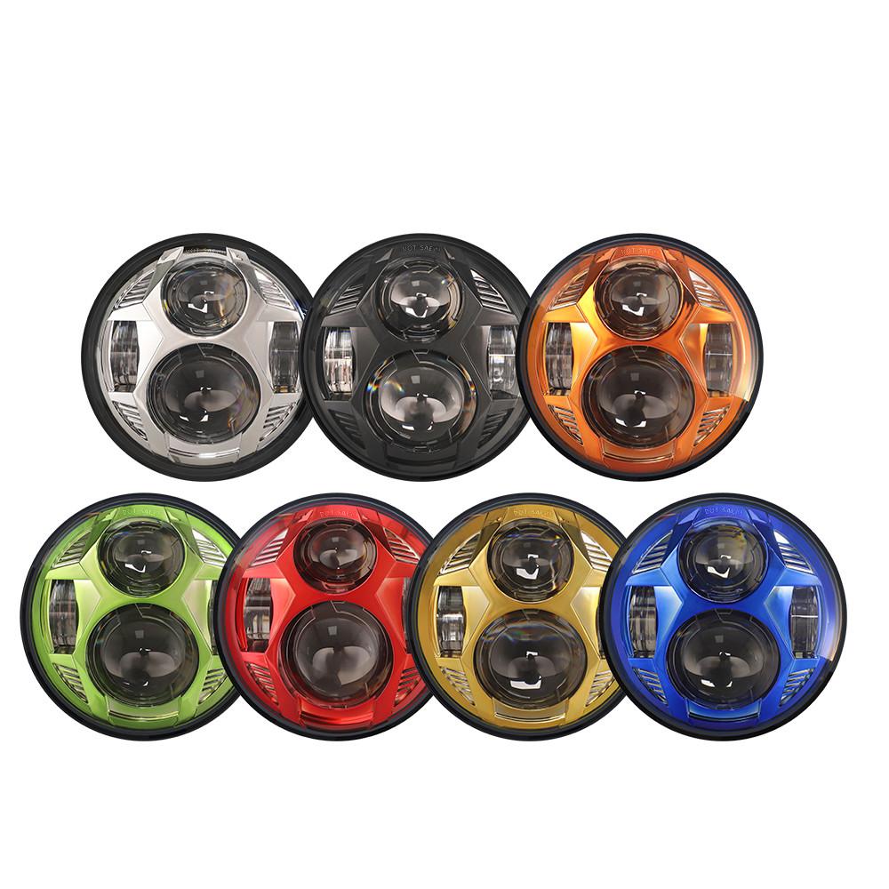 5.75 inch Led Headlight With High/Low Beam DRL For Honda Yamaha Harley Dyna Sportster Softail FXST, FXSTB, FXSTC 5 3/4"Headlamp.