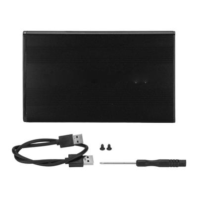 HDD Enclosure 2.5in 5Gbps 2TB Capacity Anti Static Hard Drive Case with USB3.0 Interface for Windows for OS X for Vista