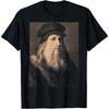 Leonardo da Vinci Porträt Vintage Vitruvianischer Mensch Autor T-Shirt