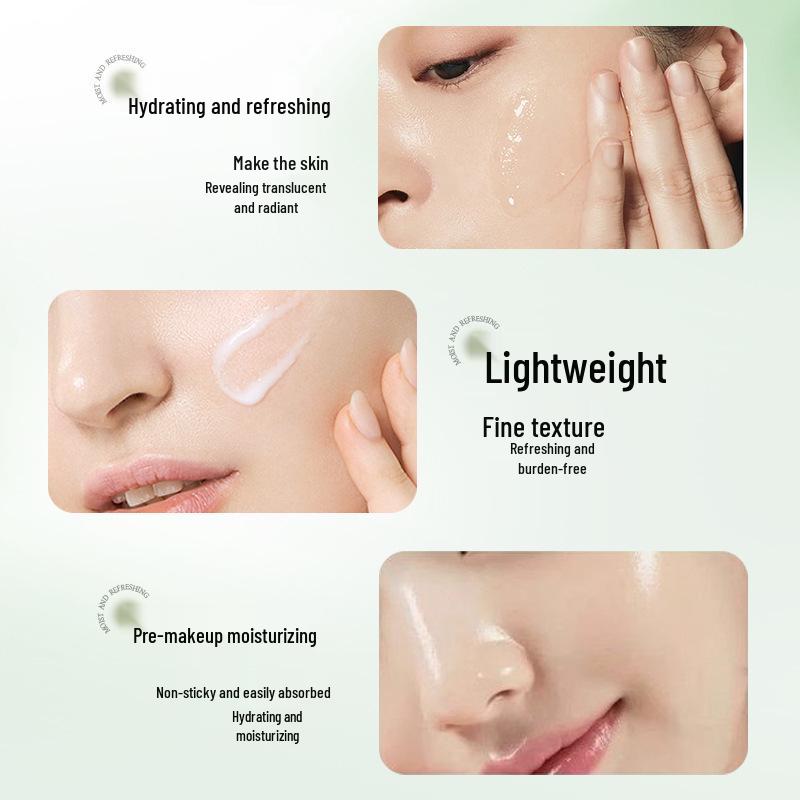 Zhibei Double Enzyme Tea Skincare Set: Hydrates, Relieves Dryness, and Reduces Wrinkles with Moisturizing Lotion and Cream.