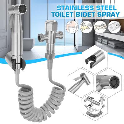 Hand Held Bidet Faucet Sprayer Bidet Set Kit Stainless Steel Sprayer Guns Toilet Spray for Bathroom Self-Cleaning Shower Head Toilet