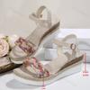 Fashion Women Sandals Peep Toe 2025 Summer Fashion Outdoor Sandal Women Buckle Strap Platform New Wedges High Heels Sandalias De Mujer