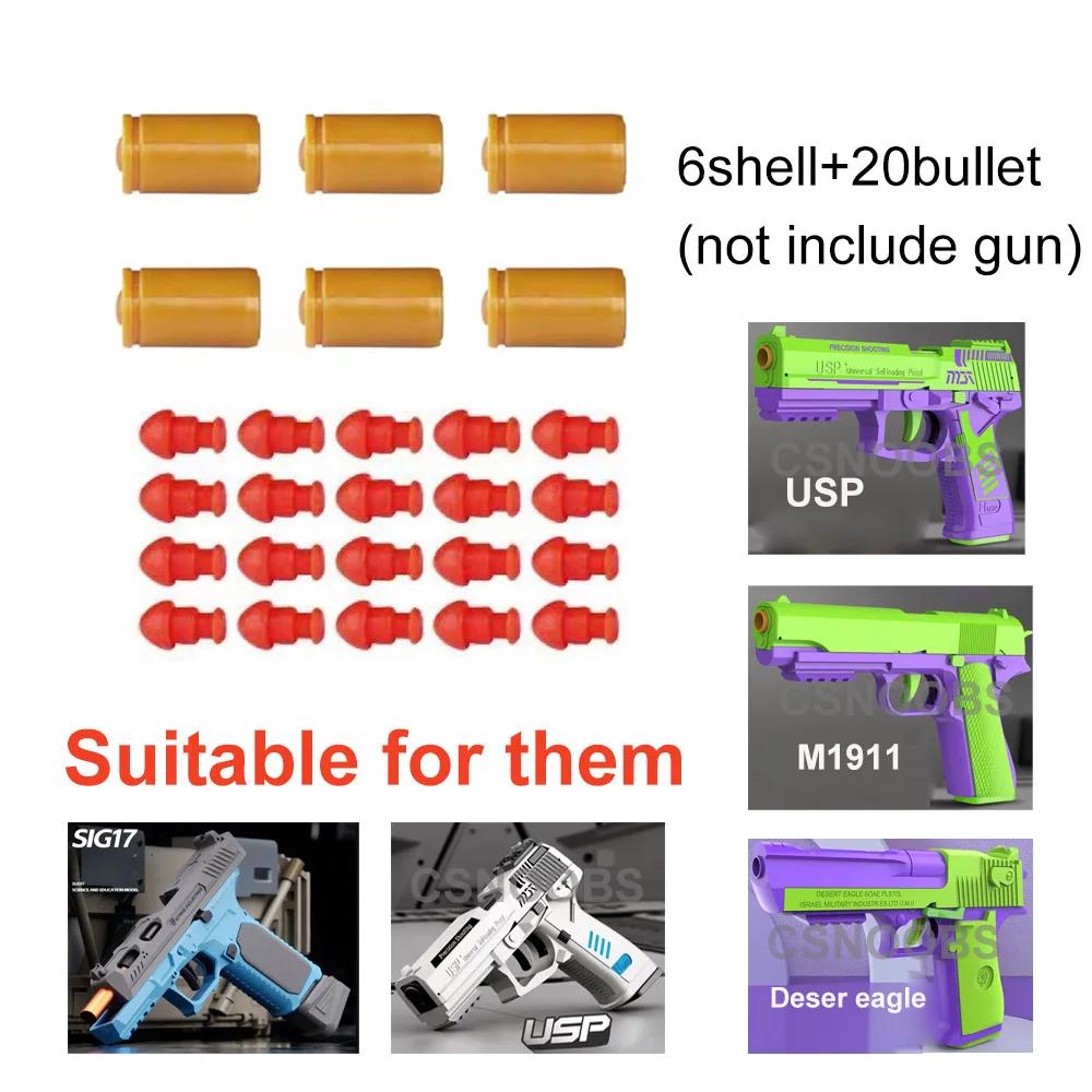 Automatic Desert Eagle TTI2011 USP Pistol Gun Continuous Firing Shell Ejection Empty Hanging Revolver Outdoor Shooting Toy Gun