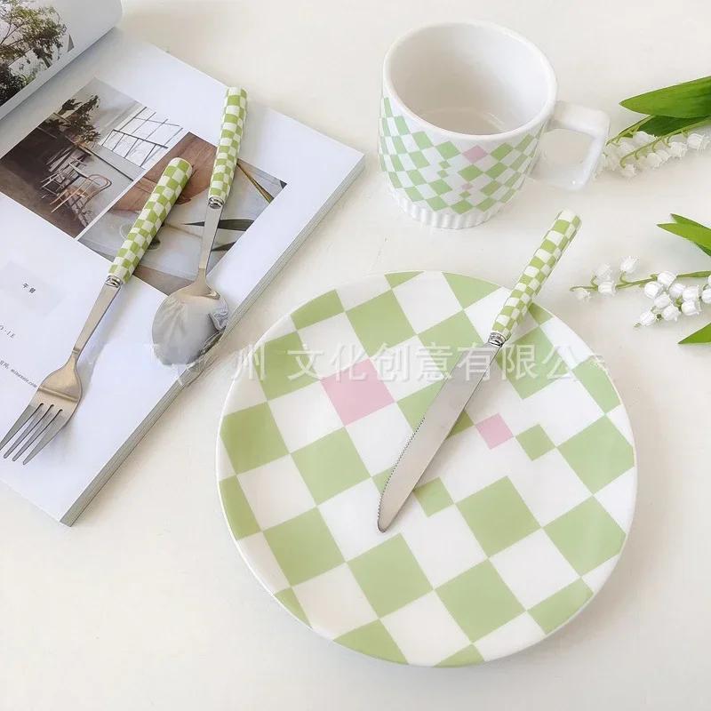 

8-дюймовая керамическая тарелка, столовая посуда, плоские тарелки, десертные тарелки, блюдца для торта, салатные тарелки, тарелки и блюда, картонные обеденные тарелки