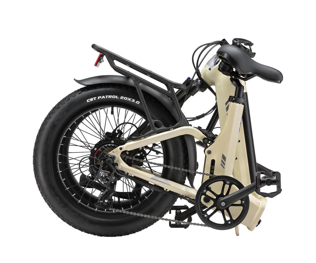 TTGO F7 Multi Terrain Folding Electric Bicycle 48V15Ah Battery 250W Motor 25K/H Top Speed 120KM Range 20 Inch Fat Tires E-Bike