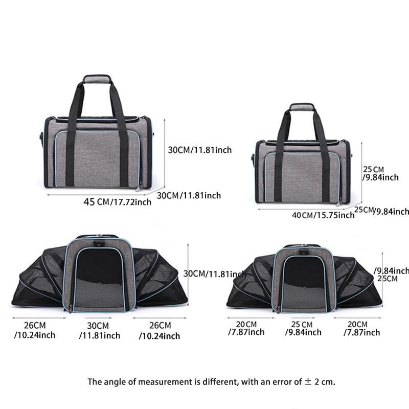 Geantă de transport pentru animale de companie, pliabilă, pentru câini mici, charter, transport pentru pisici, geantă de expansiune pentru animale de companie, plasă respirabilă, pliabilă, portabilă, C